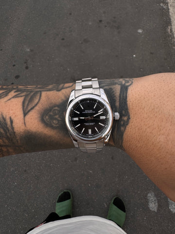 ROLEX SUPERLATIVE PRATEADO FUNDO PRETO