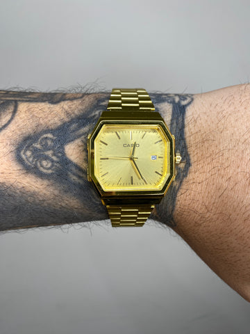 CASIO QUARTZ OCTA DOURADO