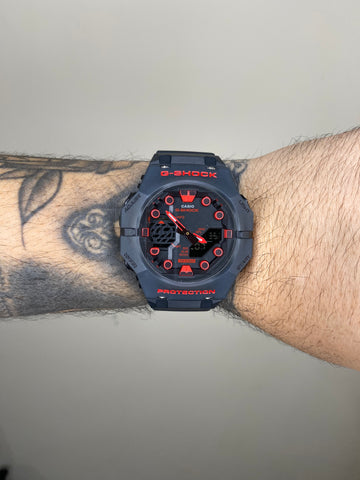 G-SHOCK GA-B001 PRETO COM VERMELHO