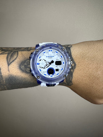 G-SHOCK GA-2000 BRANCO E AZUL