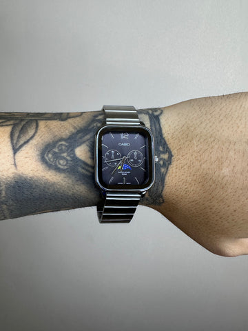 CASIO QUARTZ MEIA-LUA PRATEADO