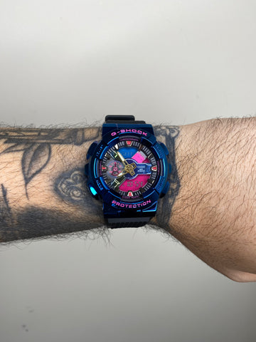G-SHOCK GA-110 CAIXA EM AÇO AZUL