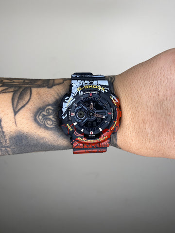 G-SHOCK ONE PIECE PRETO-VERMELHO