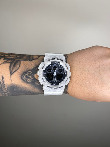 G-SHOCK GA-100 BRANCO JEANS