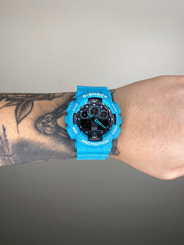 G-SHOCK GA-100 AZUL JEANS