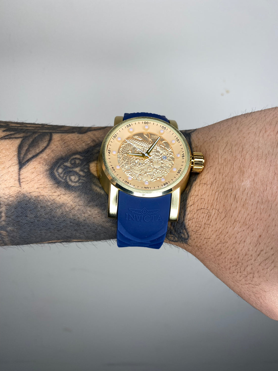 INVICTA YAKUZA S1 AZUL-DOURADO