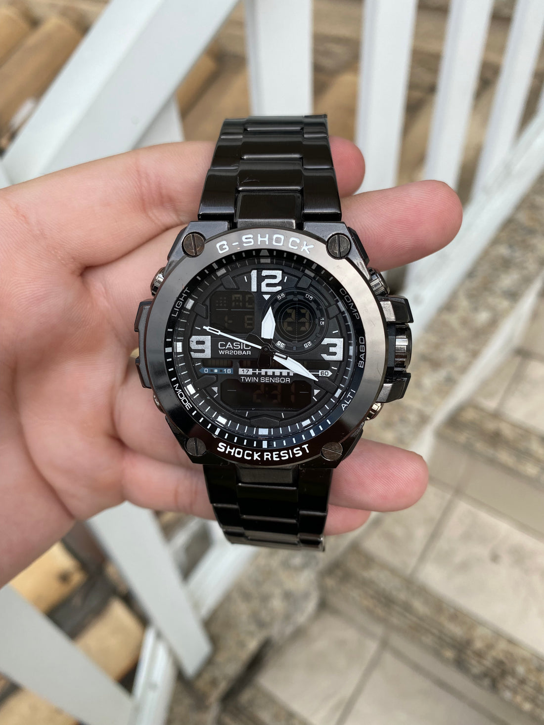 G-SHOCK STEEL TODO EM AÇO PRETO