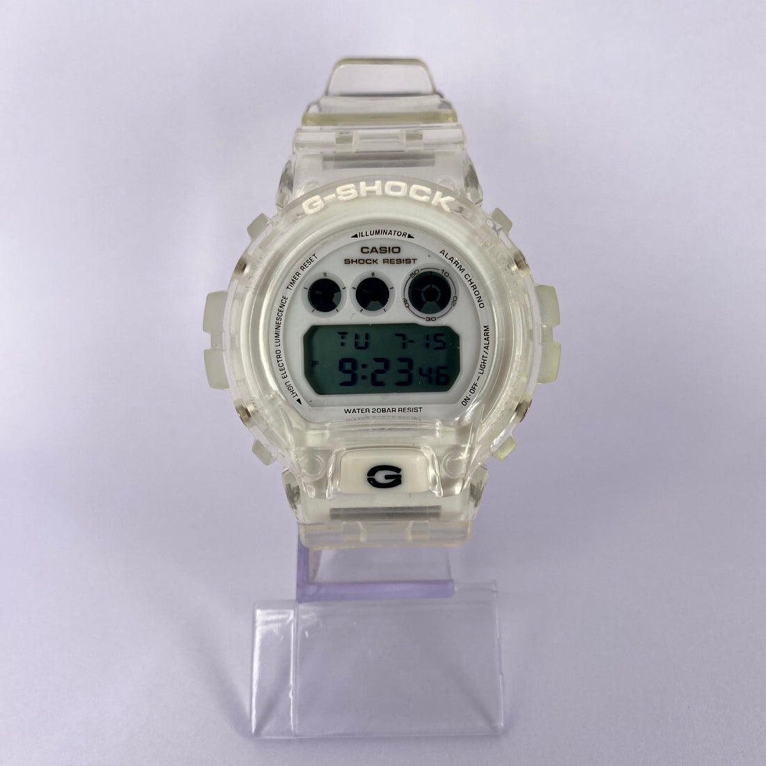 G-SHOCK DW-6900 TRANSPARENTE-BRANCO