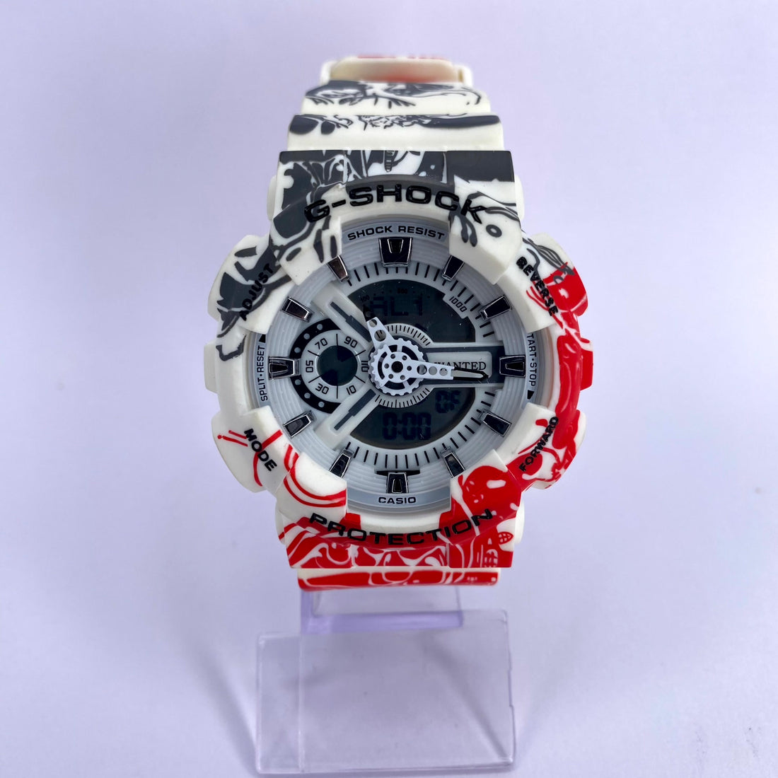 G-SHOCK ONE PIECE BRANCO-VERMELHO