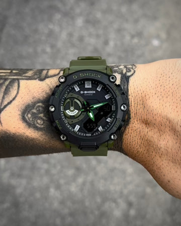 G-SHOCK GA-2200 PRETO-VERDE