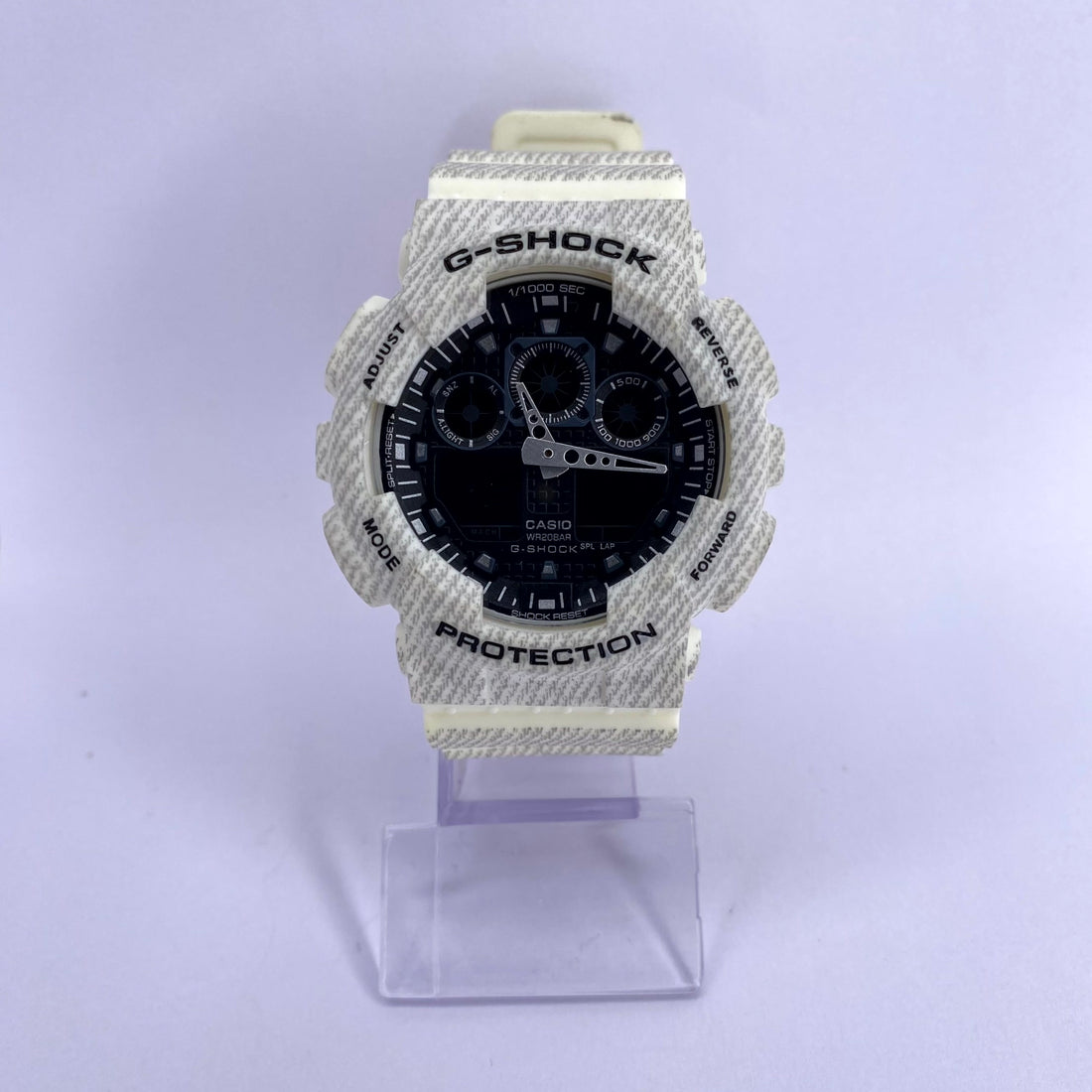 G-SHOCK GA-100 BRANCO JEANS