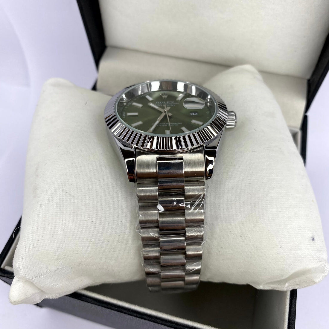 ROLEX DATEJUST PRATA-VERDE