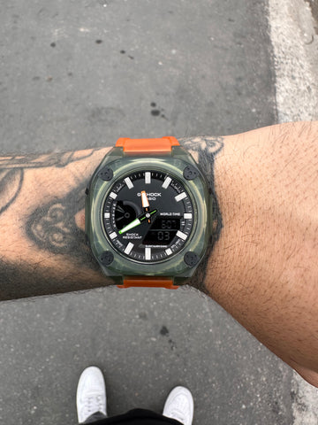 G-SHOCK SW-2400 VERDE E LARANJA