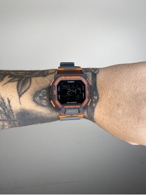 G-SHOCK GBD-200 CINZA-LARANJA