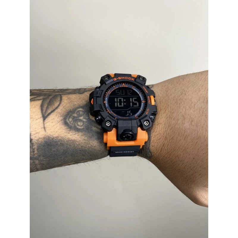 G-SHOCK MUDMAN PRETO E LARANJA